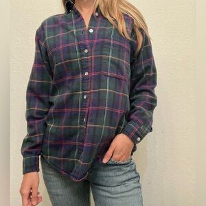 Vintage LL Bean plaid flannel shirt